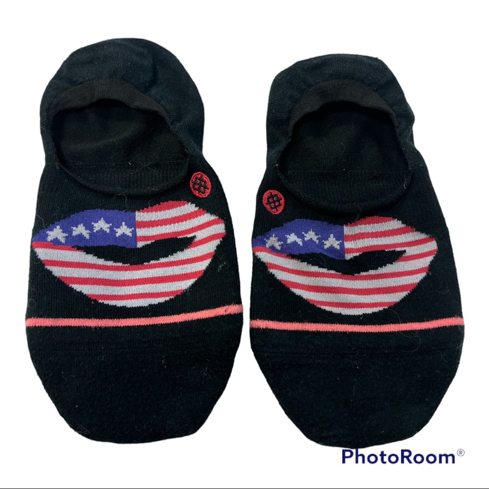 Women’s Stance Invisible Socks America Lips Sz M/L